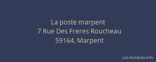 La poste marpent