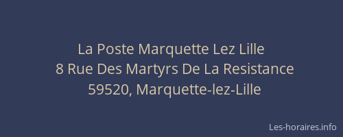 La Poste Marquette Lez Lille