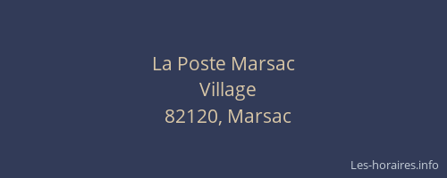 La Poste Marsac
