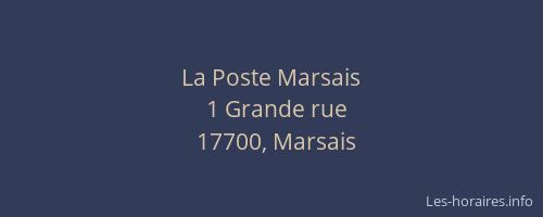 La Poste Marsais