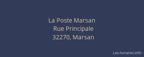 La Poste Marsan