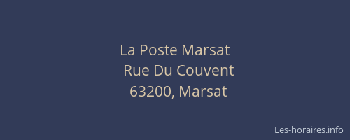 La Poste Marsat