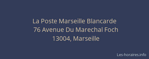 La Poste Marseille Blancarde