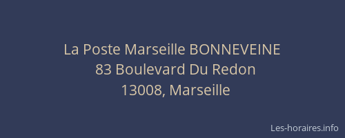 La Poste Marseille BONNEVEINE