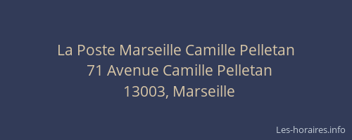 La Poste Marseille Camille Pelletan