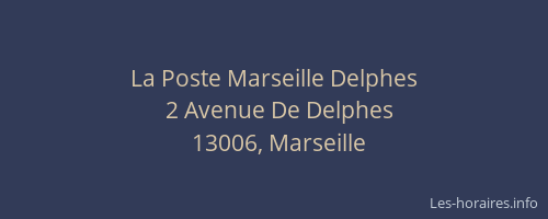 La Poste Marseille Delphes