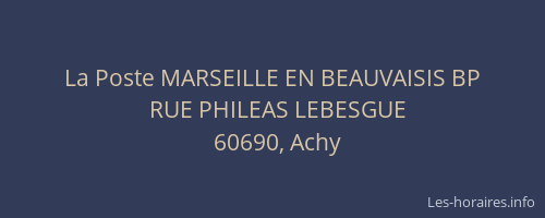 La Poste MARSEILLE EN BEAUVAISIS BP