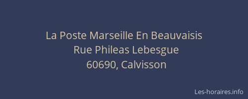 La Poste Marseille En Beauvaisis