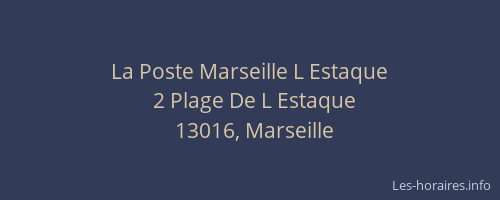 La Poste Marseille L Estaque