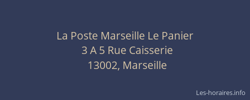 La Poste Marseille Le Panier