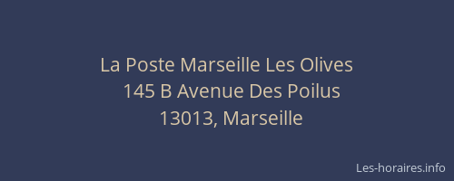 La Poste Marseille Les Olives