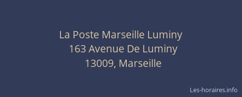 La Poste Marseille Luminy