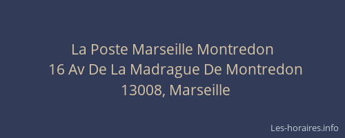 La Poste Marseille Montredon