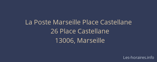 La Poste Marseille Place Castellane