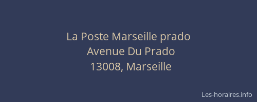 La Poste Marseille prado