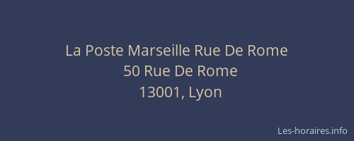 La Poste Marseille Rue De Rome