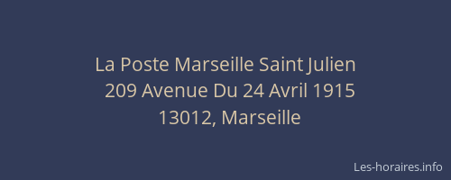 La Poste Marseille Saint Julien