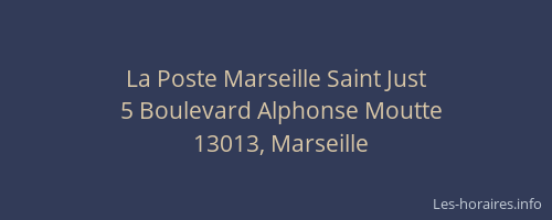 La Poste Marseille Saint Just