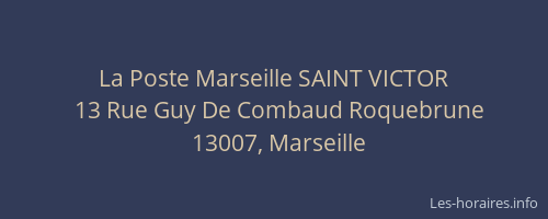 La Poste Marseille SAINT VICTOR