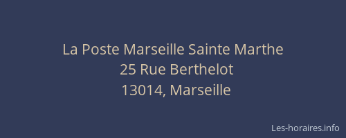 La Poste Marseille Sainte Marthe