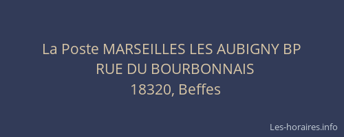 La Poste MARSEILLES LES AUBIGNY BP