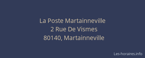 La Poste Martainneville