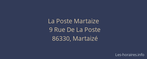 La Poste Martaize