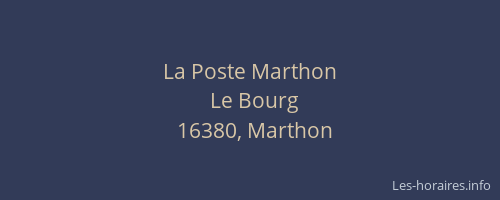 La Poste Marthon