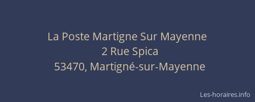 La Poste Martigne Sur Mayenne