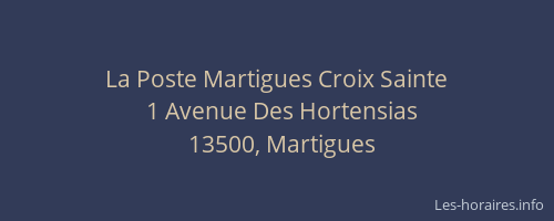 La Poste Martigues Croix Sainte