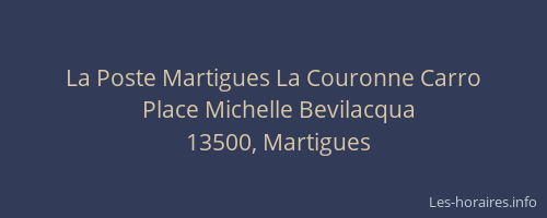 La Poste Martigues La Couronne Carro