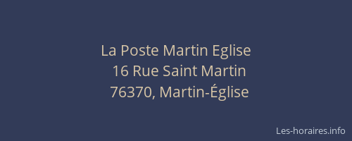 La Poste Martin Eglise