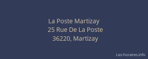 La Poste Martizay