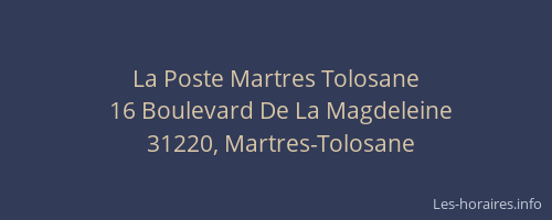 La Poste Martres Tolosane