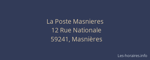 La Poste Masnieres