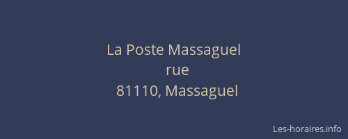 La Poste Massaguel