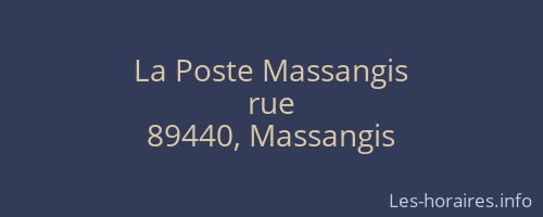 La Poste Massangis