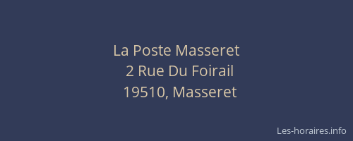 La Poste Masseret