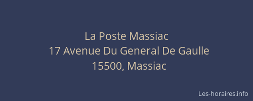 La Poste Massiac
