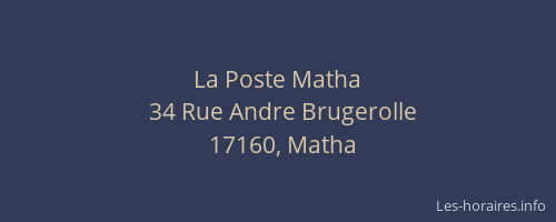 La Poste Matha