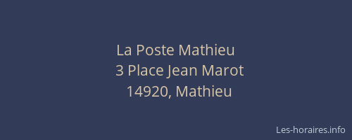 La Poste Mathieu
