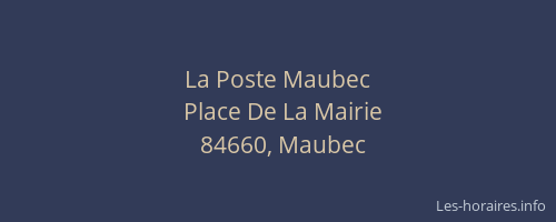 La Poste Maubec