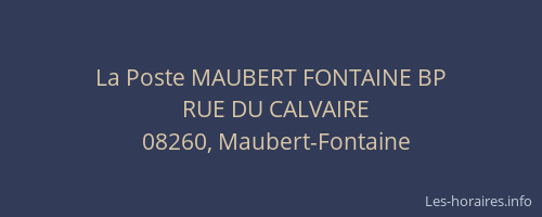 La Poste MAUBERT FONTAINE BP