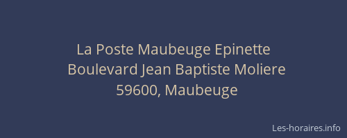 La Poste Maubeuge Epinette