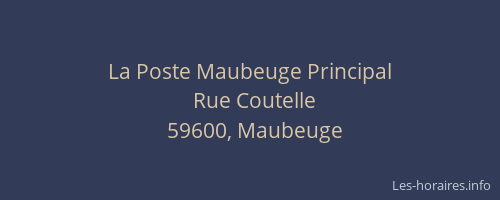 La Poste Maubeuge Principal