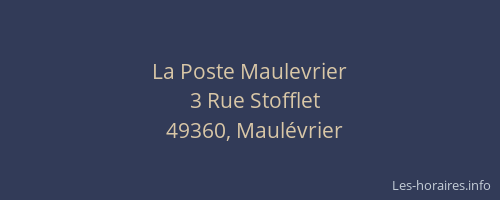 La Poste Maulevrier
