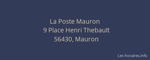 La Poste Mauron