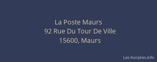 La Poste Maurs