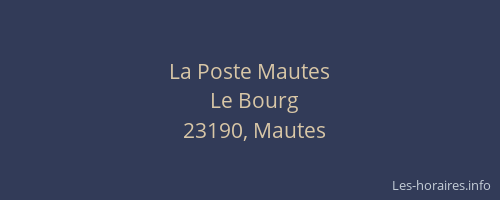 La Poste Mautes