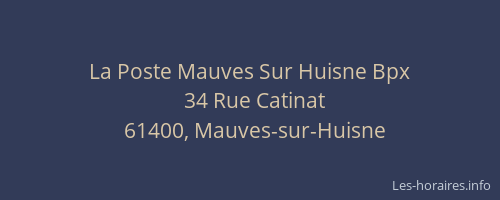 La Poste Mauves Sur Huisne Bpx